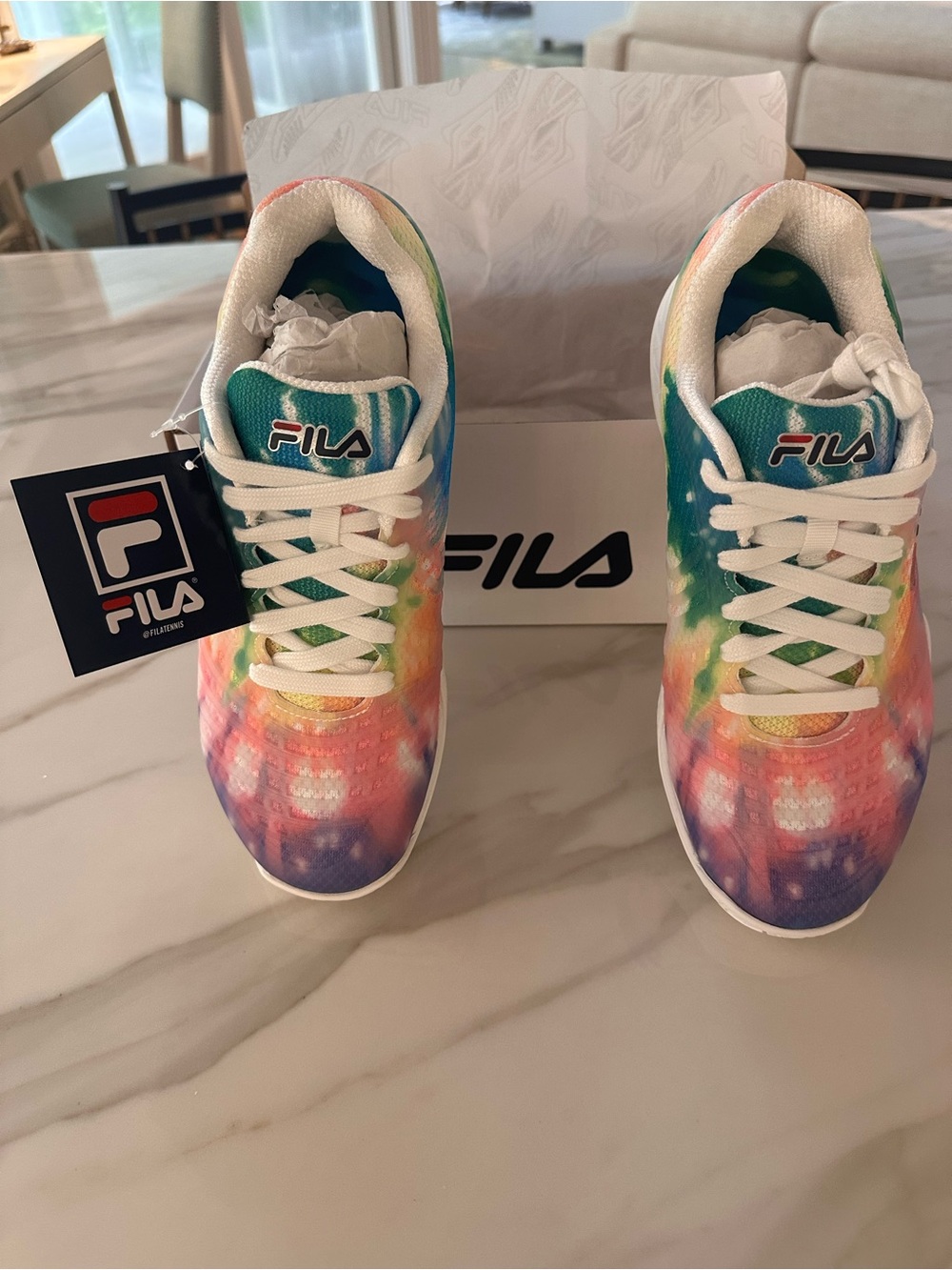 NWT Tie Dye Fila Axilus 2 Energized Tennis Sneaker